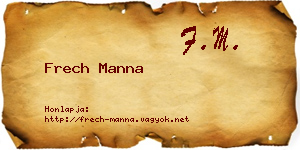 Frech Manna névjegykártya